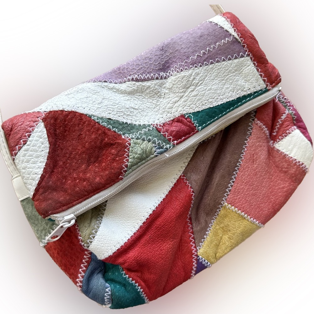Colorful Patchwork Shoulder Bag - Picture 3 of 6